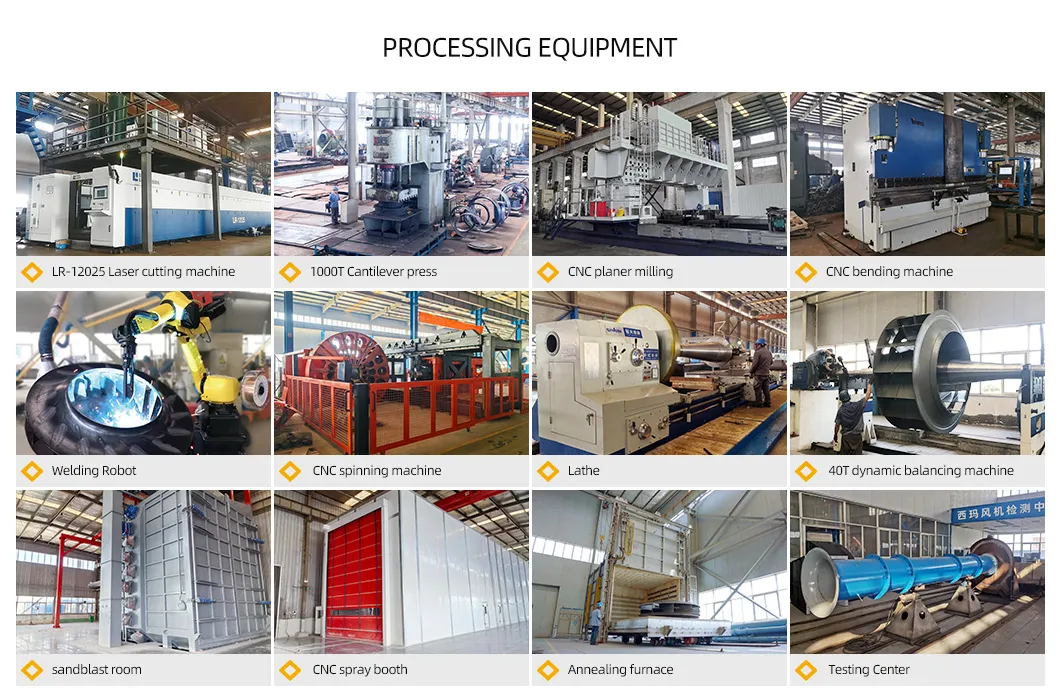 45kw Santrifüj Fan Üfleyici Malzeme Taşıma Büyük Hava Hacmi Düşük Basınç 5